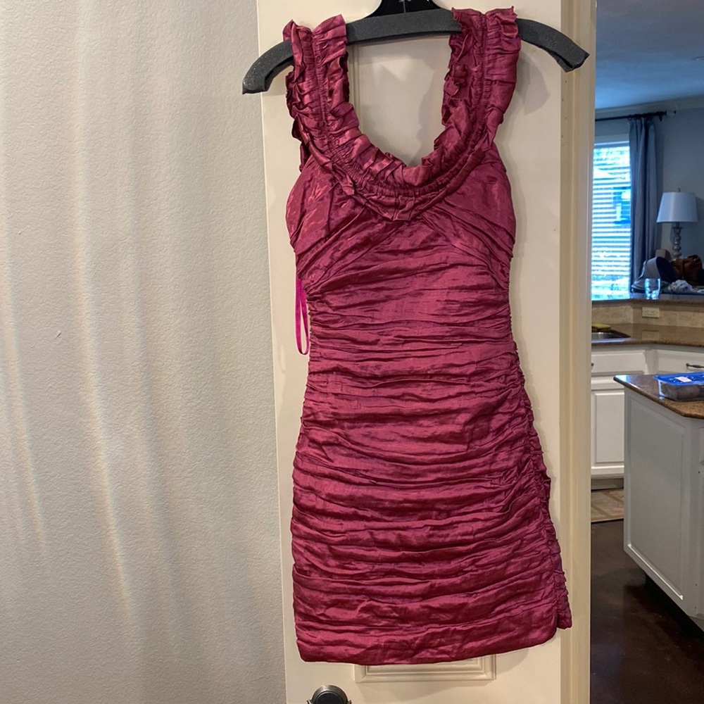 BCBG ruffle party dress
